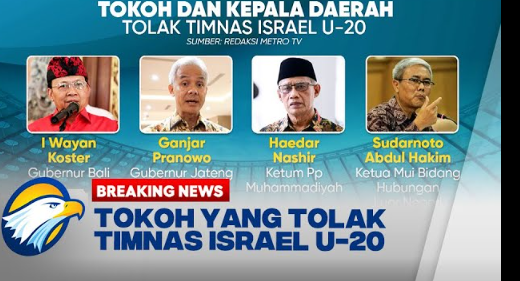 Ganjar Pranowo Tolak Timnas Israel