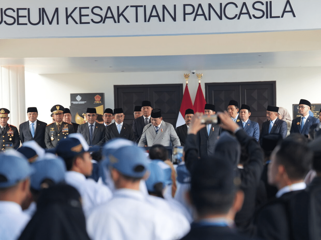 Prabowo Pimpin Upacara Kesaktian Pancasila di Lubang Buaya